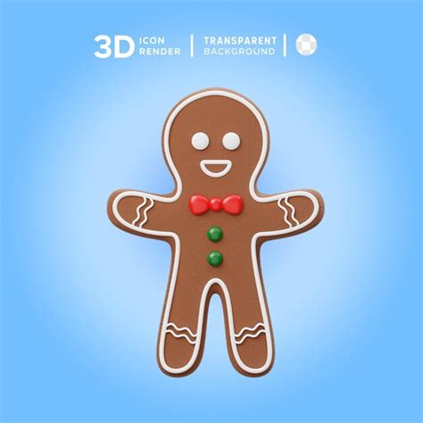 Premium Psd D Icon Gingerbread Illustration