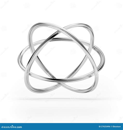 Orbital Model of Atom Isolated Stock Photo - Image of abstract, icon: 27625496