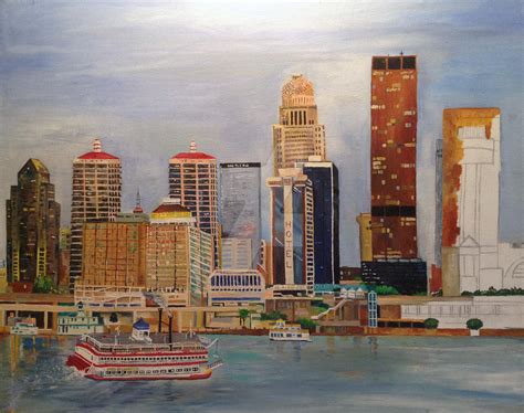 Louisville, KY Skyline (18x24 Oil Painting) by BoloYeung502 on DeviantArt