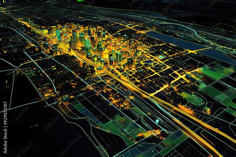 Technical Aerial Visual 3D LiDAR GIS Aerial Map Satellite Scan Model