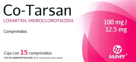 Detalles CO TARSAN C 15 COMP 100MG 12 50MG Dilopsan