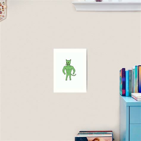 "Funny Muscular Cat -Buff Cat Meme" Art Print by AnanthKDileep | Redbubble