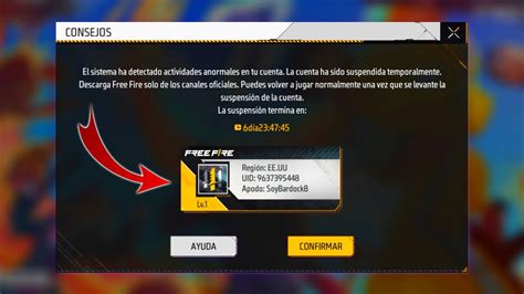 MI CUENTA DE FREE FIRE HA SIDO BANEADA TEMPORALMENTE POR 6 DÍAS QUÉ