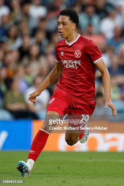 Travis Hernes Of Shrewsbury Town Running During The Carabao Cup First