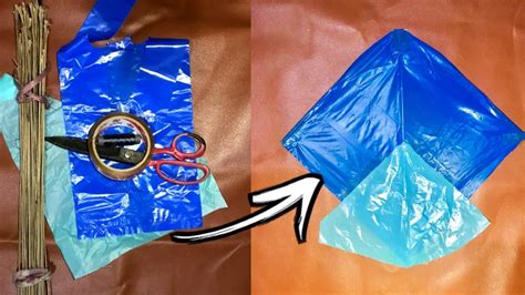 How To Make A Kite With Plastic Bag Broom Sticks 2025 Kite Banane