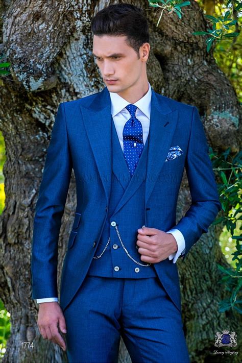 Bespoke Blue Suit Mohair Wool Mix Alpaca Mario Moreno Moyano Wedding Suits Wedding Suits Men