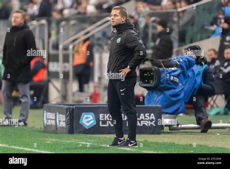 Warsaw Poland 25th Nov 2023 Dawid Szulczek Coach Of Warta Seen