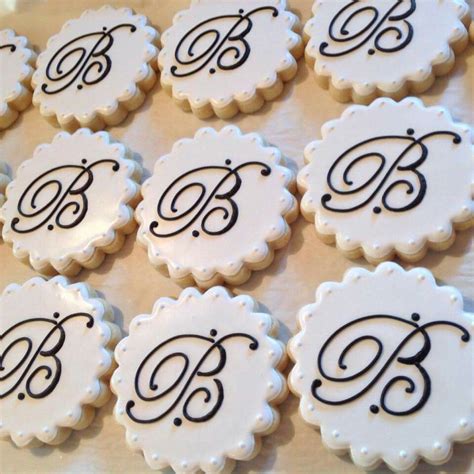 Simple Monogram Cookies By Sugar Monogram Cookies Cookies Cookie