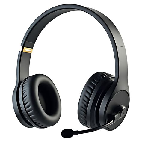 Premium Black Headset with Microphone High-Quality Image 59245435 PNG