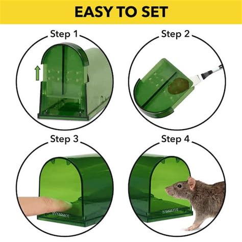 Cisvio 2 Piece Reusable Humane Mouse Trap Live Catch And