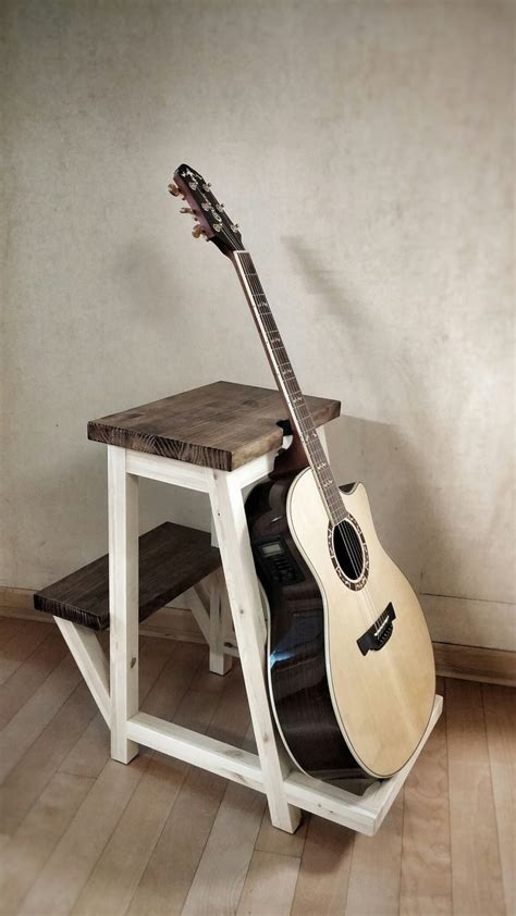 Guitar Stool Wooden Guitar Stand Diy Guitar Stand Guitar Stand