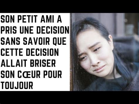 A cause de la décision de son compagnon elle a eu le cœur brisée pour