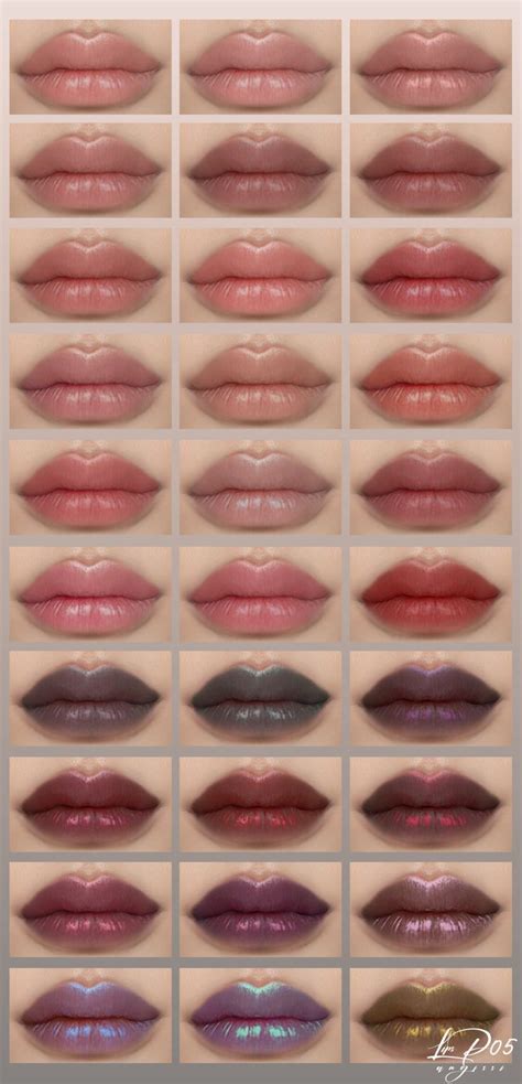 Female Lips Presets Makeup Angissi Female Lips Sims Cc Makeup