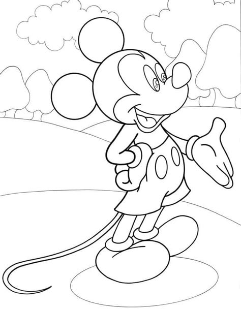 Coloriage Mickey Mouse Gratuit Imprimer Pour Enfant