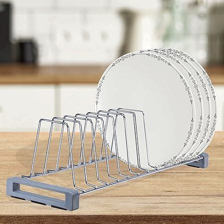 Plantex Stainless Steel Dish Rack Thali Stand Plate Fixer Plate Stand