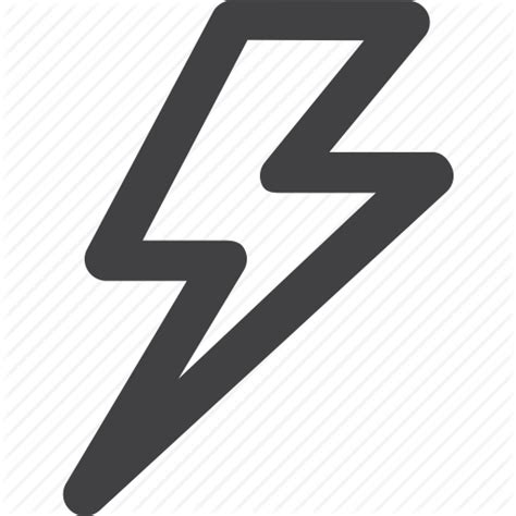 Lightning Bolt Outline Png