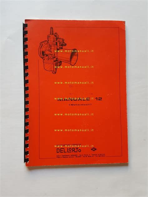 Workshop Manuals Dell Orto Manuale Tecnico Manuale Officina