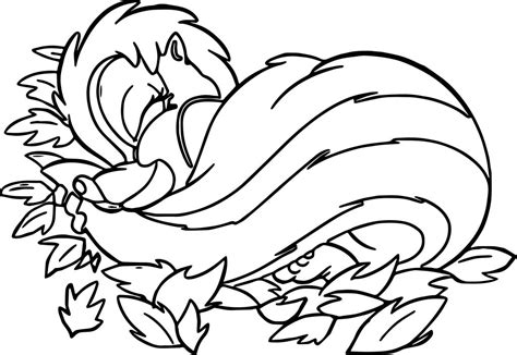 Bambi S Flower The Skunk Flower Sleep Coloring Pages Wecoloringpage