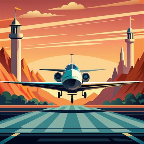 jet plane vector illustration flat  premium ai generated vector