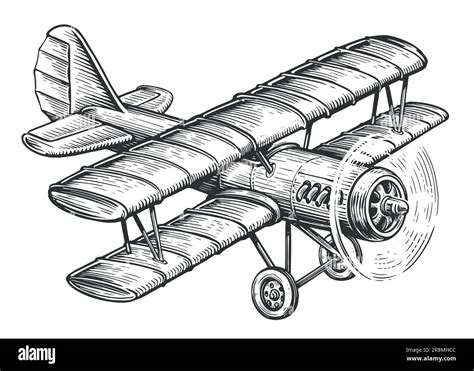 Vintage Airplane Drawing