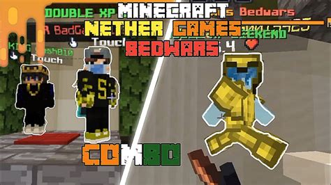 Mcpe Nether Games Bedwars Combos Gameplay YouTube