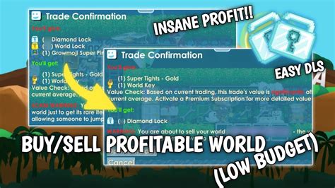 BUY SELL PROFITABLE WORLD LOW BUDGET INSANE PROFIT GROWTOPIA