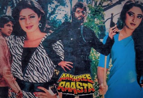 Sridevi Amitabh Bachchan With Sridevi And Jaya Prada In Aakhree Rasta