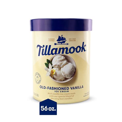 Tillamook Old Fashioned Vanilla Ice Cream 56 Fl Oz Walmart