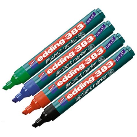 Edding 383 Flipchart Markers Chisel Tip Red Box 10