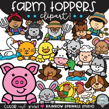 Farm Toppers Clipart By Rainbow Sprinkle Studio Sasha Mitten Tpt