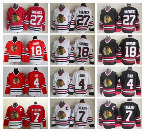 2017 Throwback Chicago Blackhawks Jerseys 18 Denis Savard 27 Jeremy ...