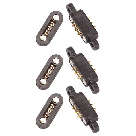 3 Pairs Spring Loaded Magnetic Pogo Pin Connector 3 Positions Magnets