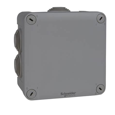 Schneider Electric Boite De Dérivation Mureva 7 Entrées Plastique Gris Ip55 105x105x55