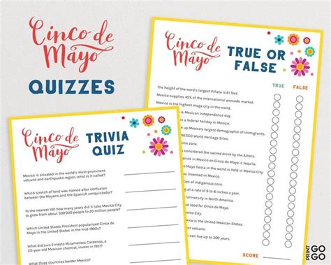 Cinco De Mayo Trivia Questions And Answers Printable