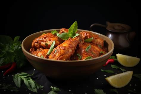 Premium Photo Realties Chicken Spicy Reddish Chicken Curry Or Masala