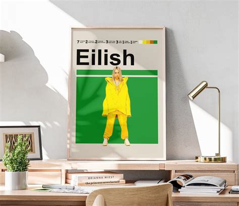 Billie Eilish Poster, Musician Poster, Billie Eilish Wall Art, Singer ...