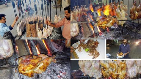 Best Full Chicken Sajji Street Food Bbq Asli Punjab Tikka Shop