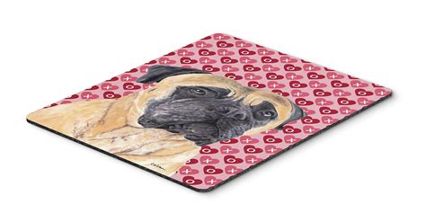 Mastiff Hearts Love And Valentine S Day Portrait Mouse Pad Hot Pad Or Trivet Fruugo UK