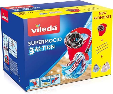 Vileda Supermocio Box Sistema Lavapavimenti Set Con Strizzatore