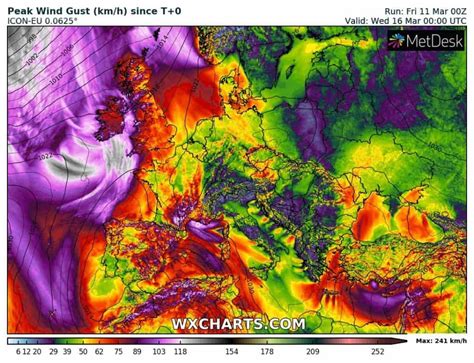 Niebezpieczne Wichury Uderz W Europ Wiatr Ponad Km H Na