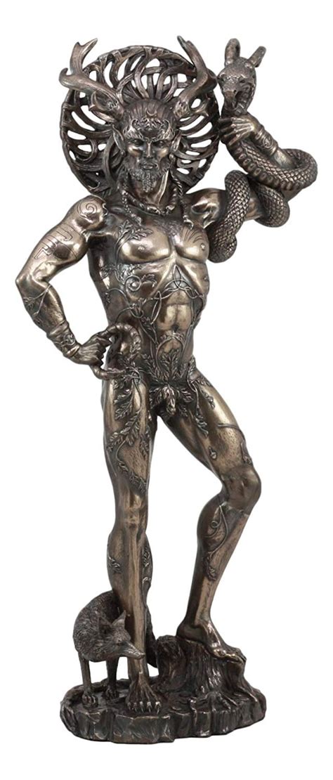 Ebros Large Cernunnos Statue 18.25" Tall Celtic Horned God Wiccan ...