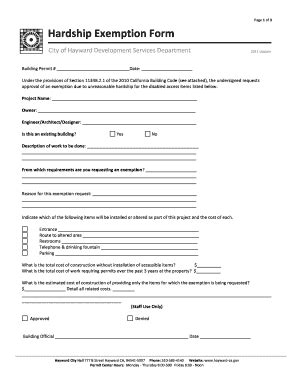 Hardship Exemption Form Fill And Sign Printable Template Online