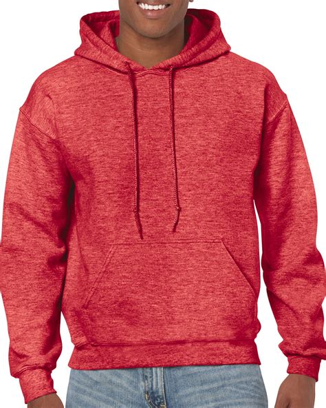 Gildan Mens Heavy Blend Hooded Sweatshirt 3xl Heather Sport Scarlet