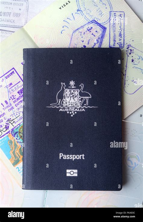 Australia passport stamp hi-res stock photography and images - Alamy