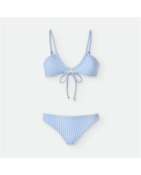 Bikini teen en tejido piqué Vichy Formentera