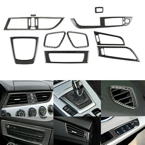 Pcs Carbon Fiber Full Interior Cover Trim Fit For Bmw Z E