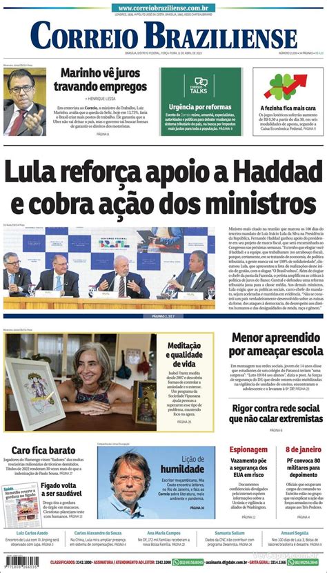 Capa Correio Braziliense Segunda 14 De Junho De 2021