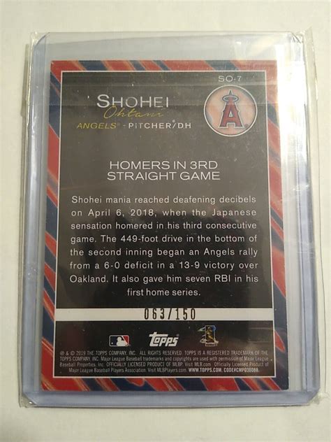 Topps Update So Shohei Ohtani Highlights D Th