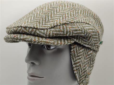 Traditional Irish Donegal Tweed Flat Cap Speckledfleck Green Etsy