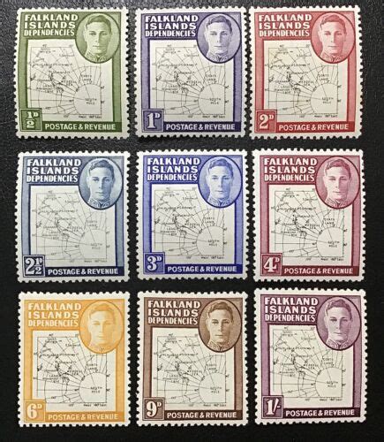 Falkland Islands 1948 KGVI MAPS Thin Set SG G9 G16 LMM EBay